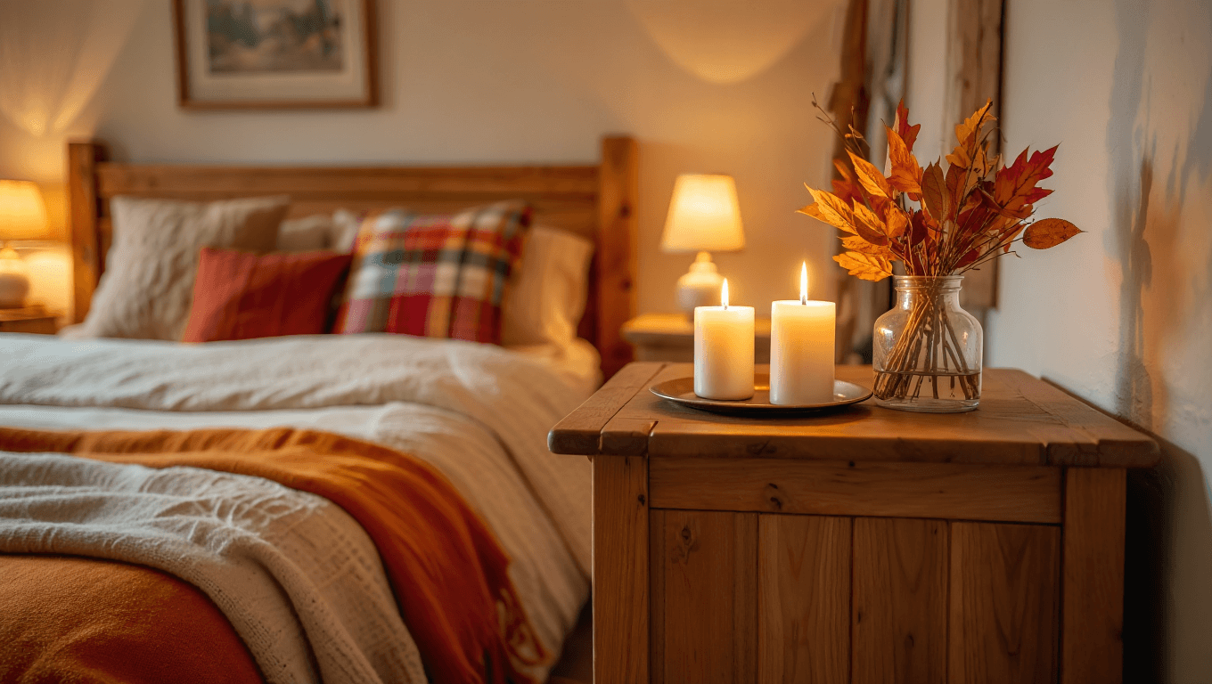 19 Cozy Bedroom Ideas For Fall Blankets, Lighting & Décor