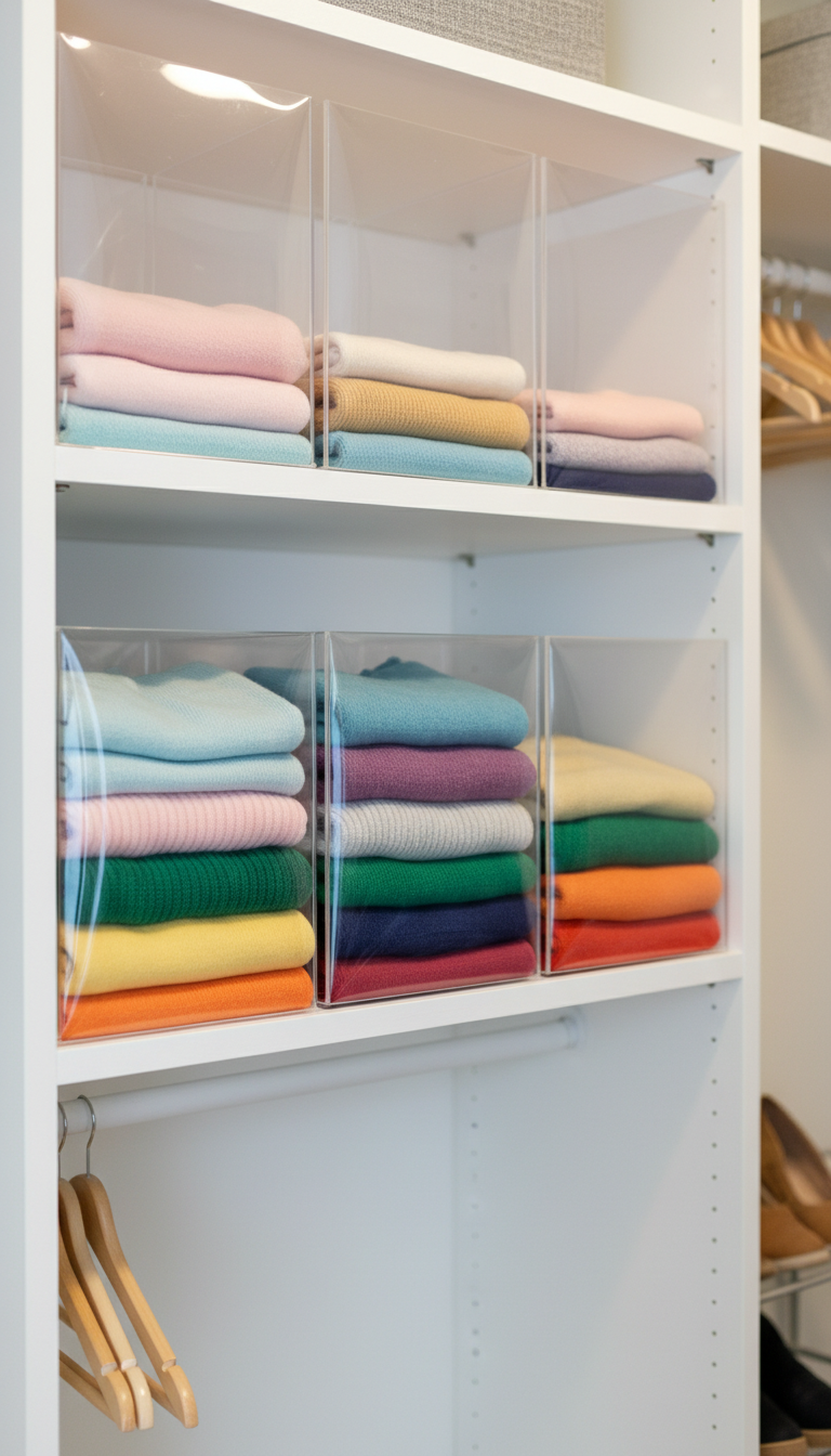 2. Go Vertical with Shelf Dividers