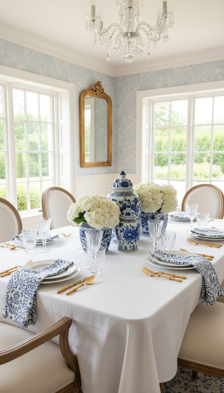11. Classic Blue & White Chinoiserie