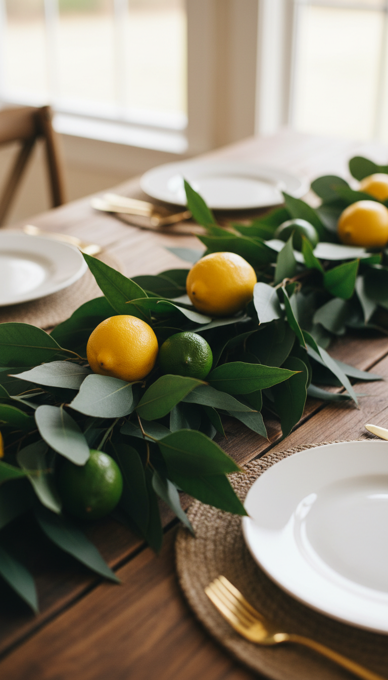 2. Zesty Citrus & Greenery Garland