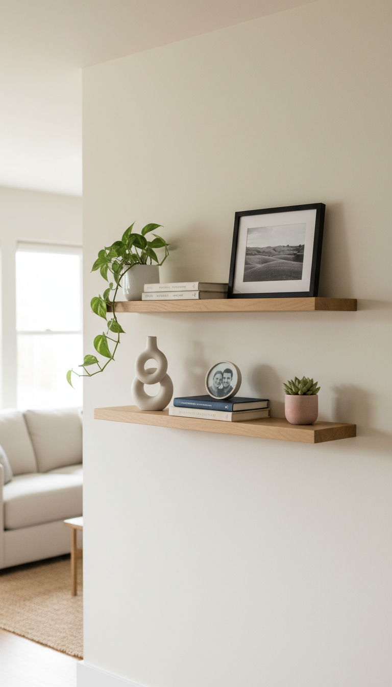 Install Elegant Floating Shelves