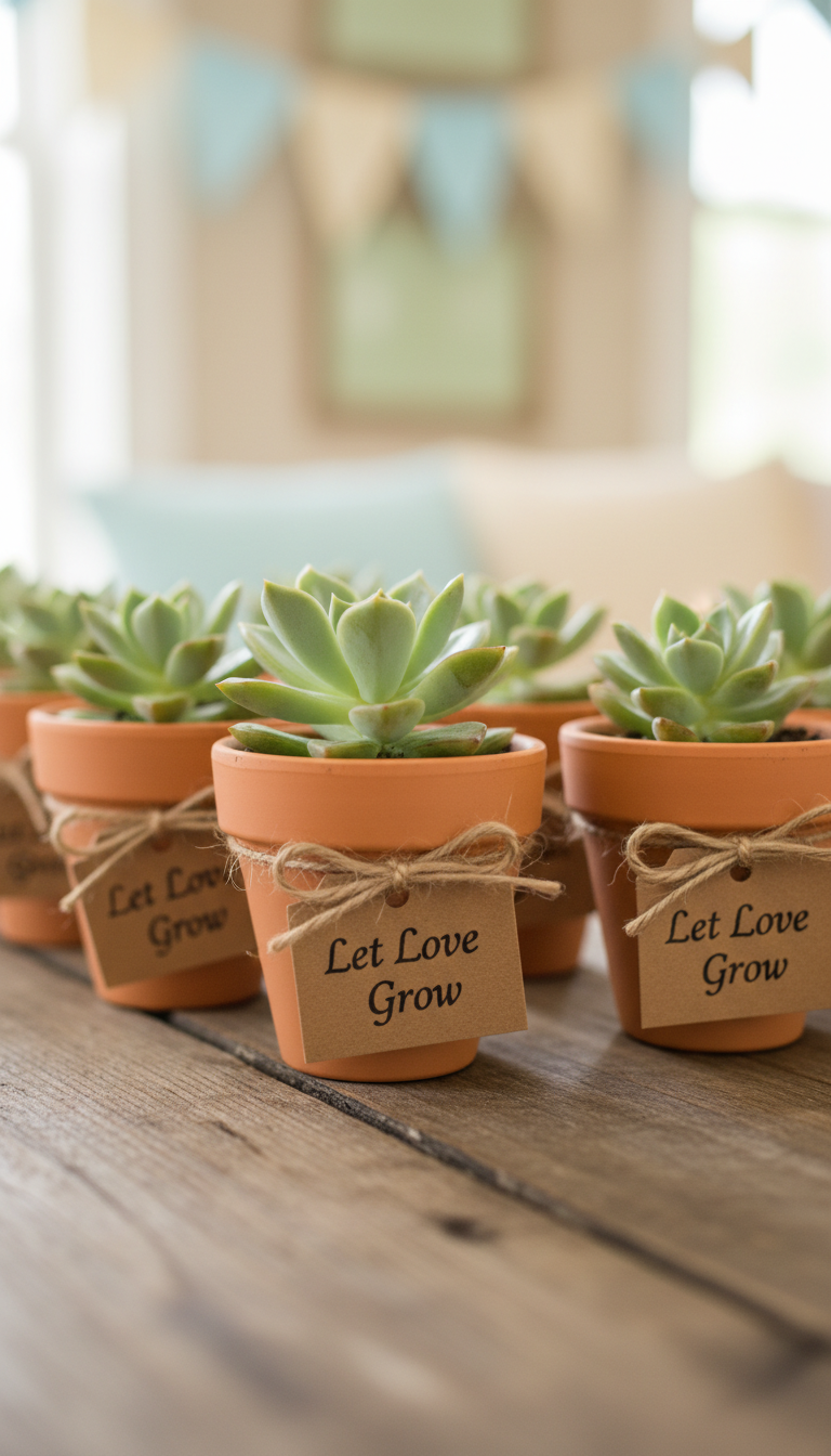 7. 'Let Love Grow' Party Favors