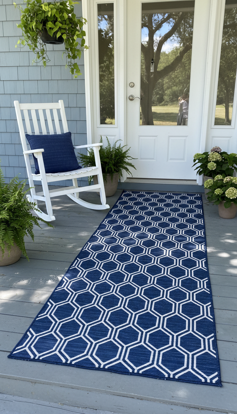 9. Define the Space with an Outdoor Rug