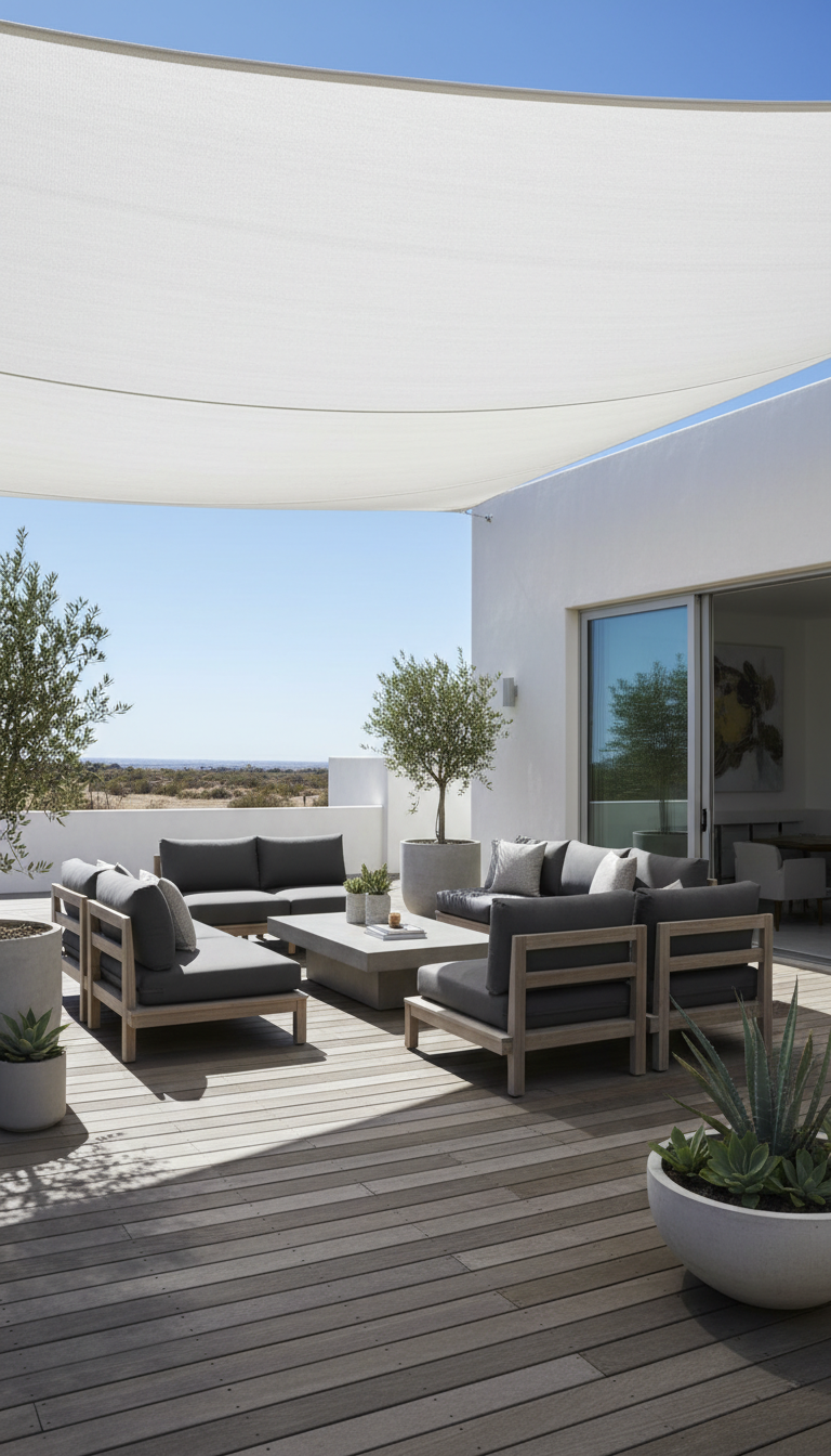 8. Maximize Shade with a Sail or Pergola