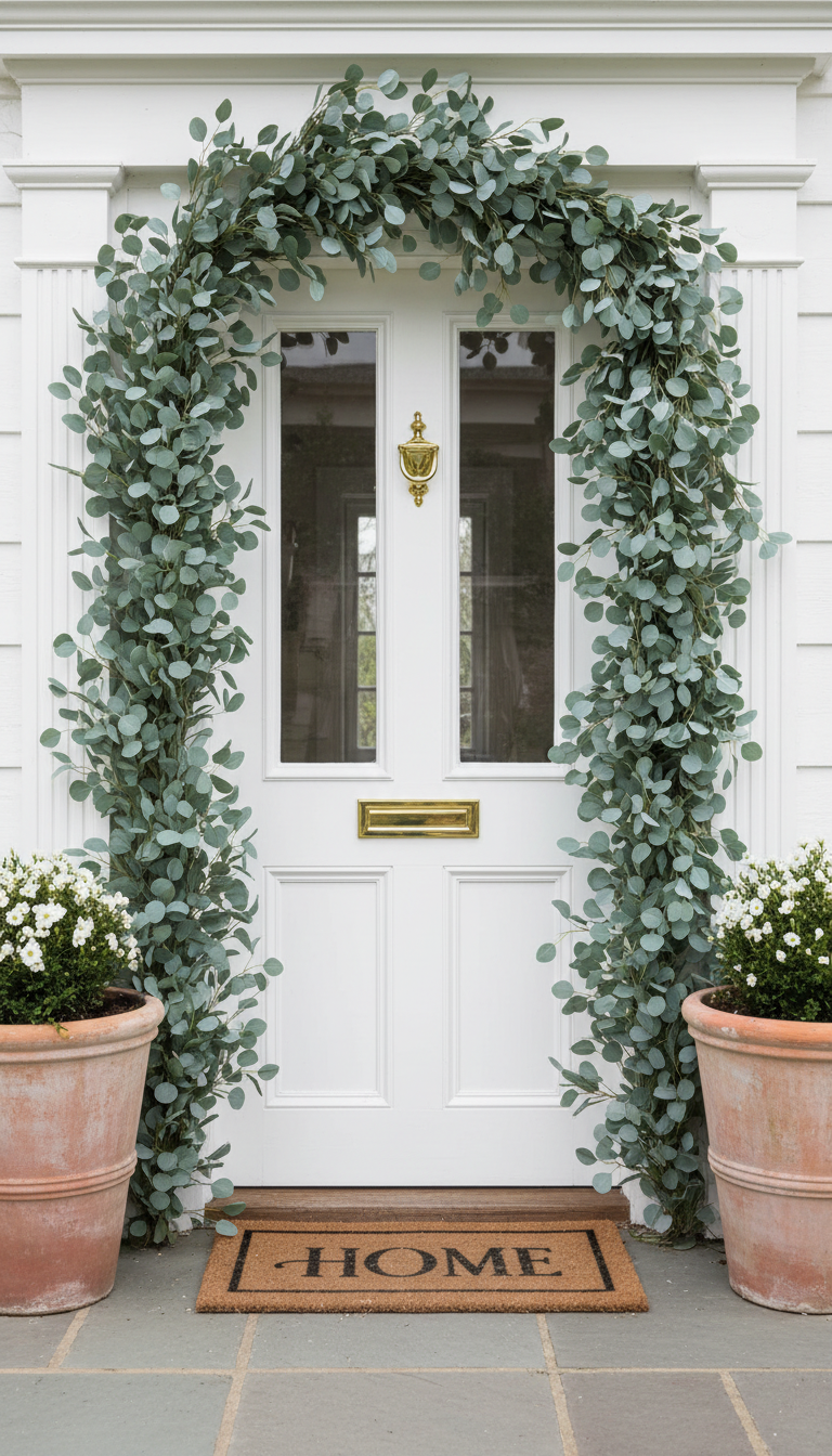 12. Drape a Simple Garland Over the Door