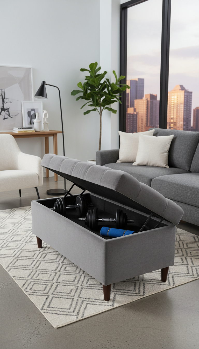 6. The Multi-Functional Storage Ottoman