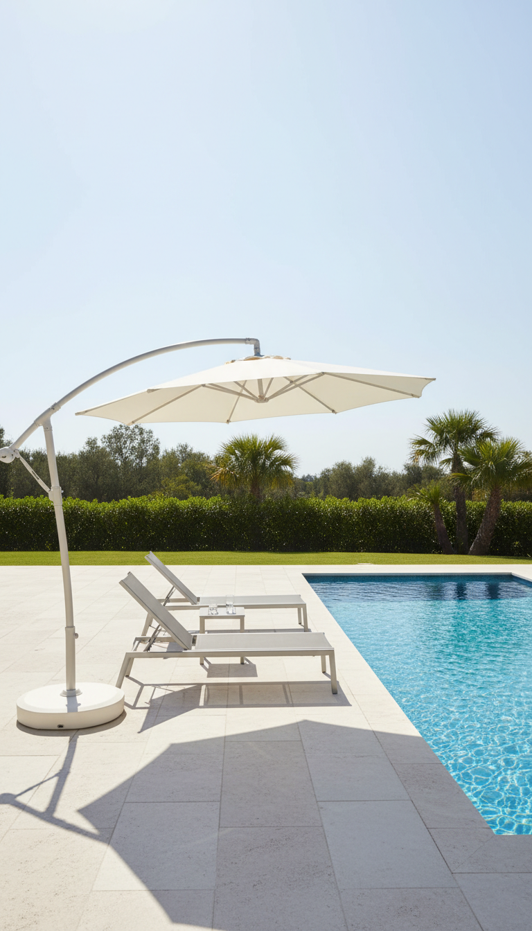 7. A Stylish Cantilever Umbrella