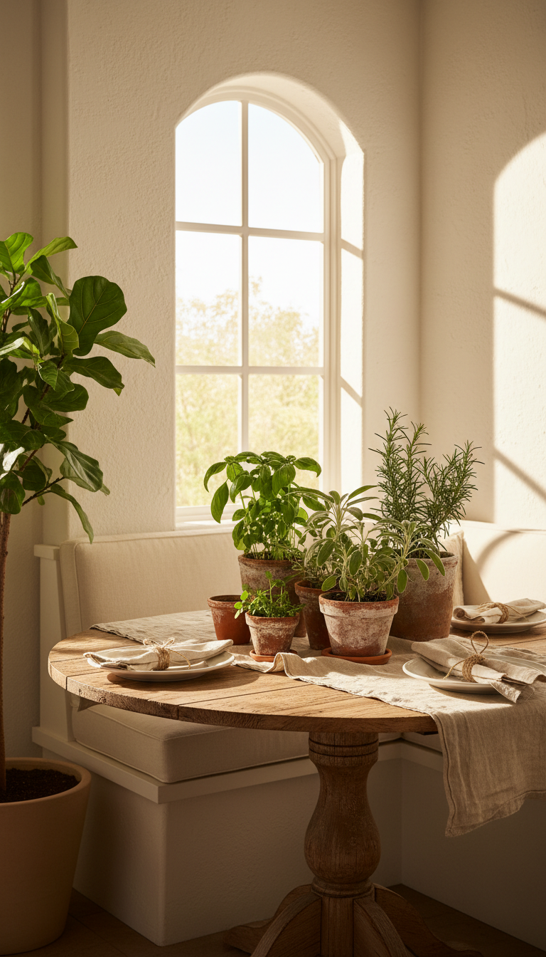 4. Rustic Terracotta Herb Garden