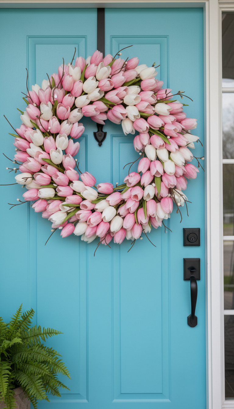 3. Hang a Statement Spring Wreath