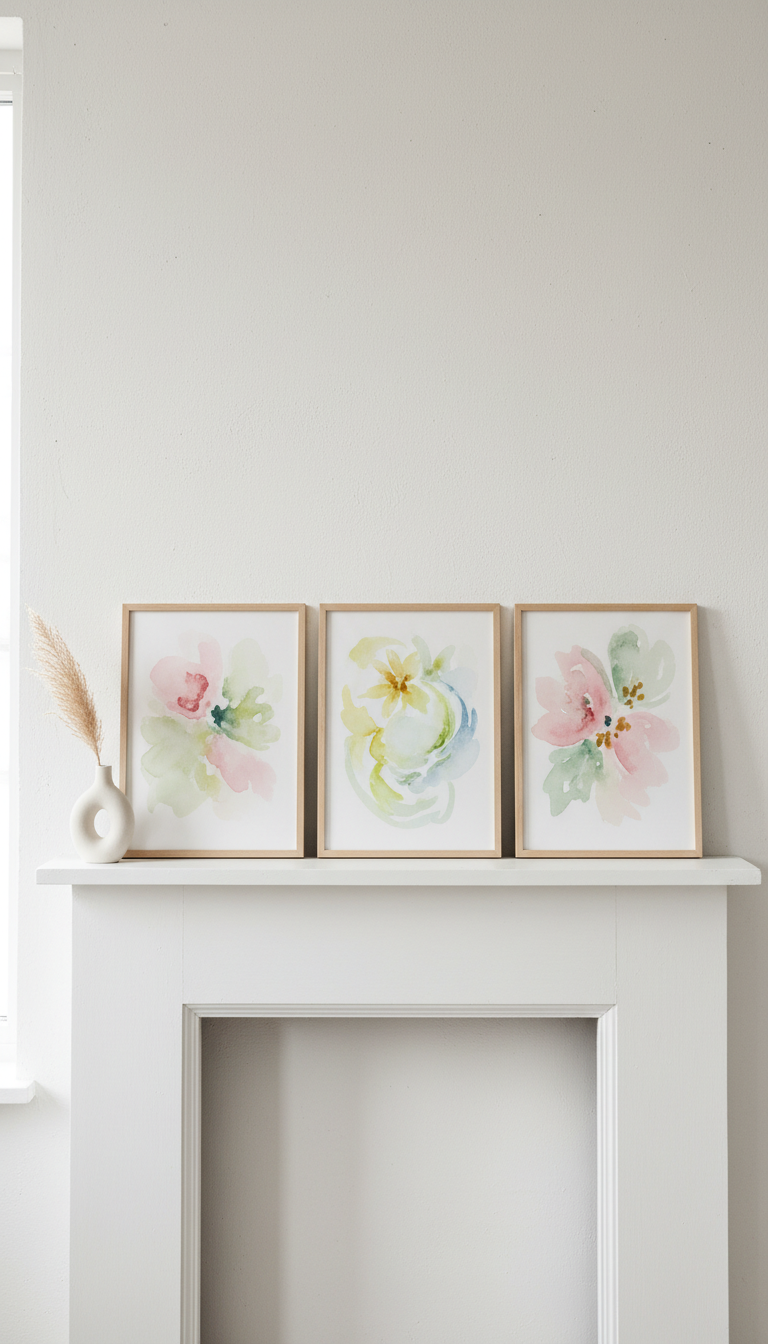 10. Display Whimsical Watercolor Prints