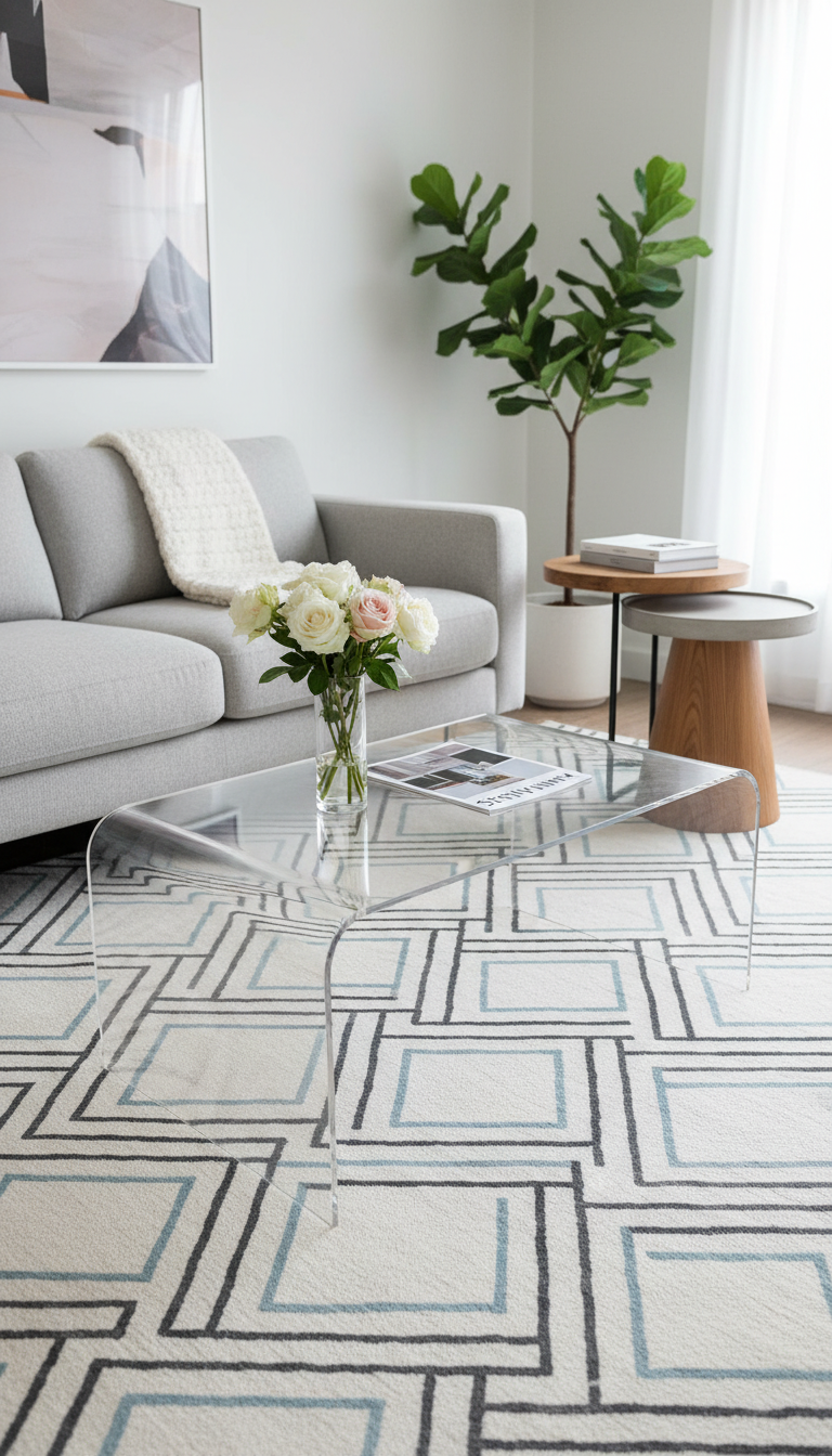 7. Go Invisible with Acrylic Furniture