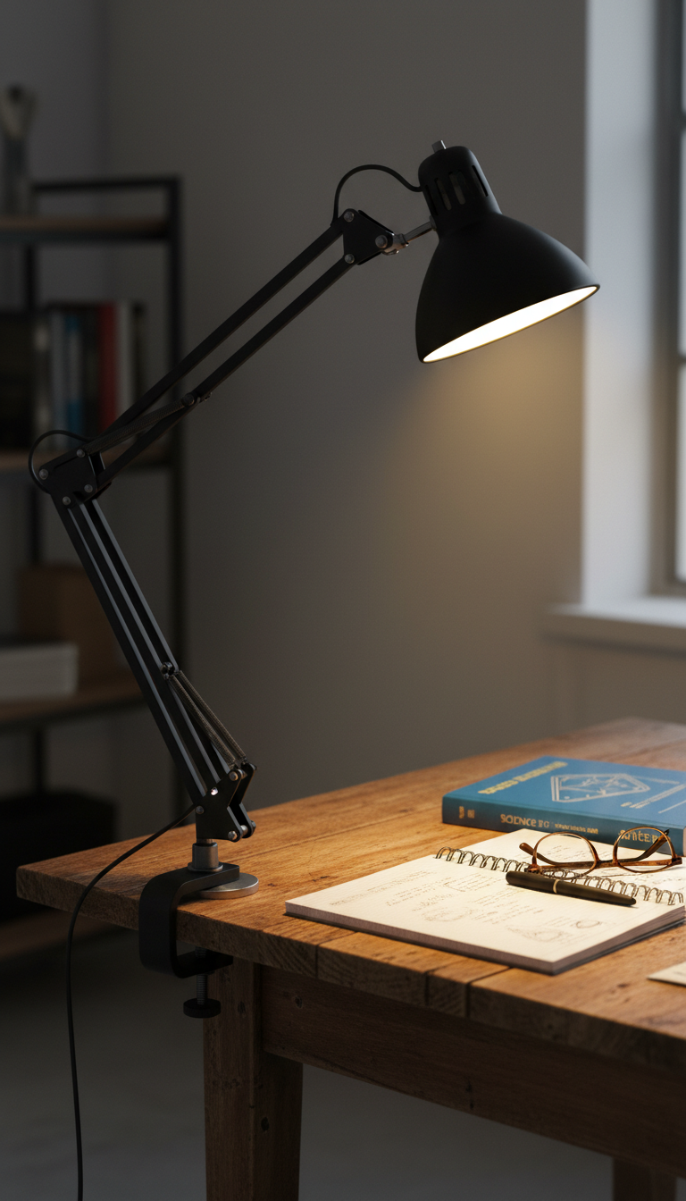 12. Make a Statement with an Architectural Desk Lamp