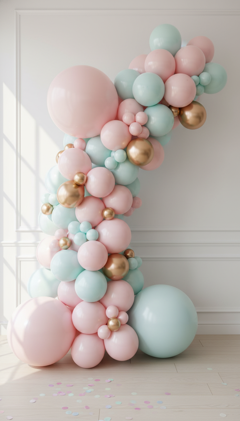 3. A Chic & Whimsical Balloon Garland