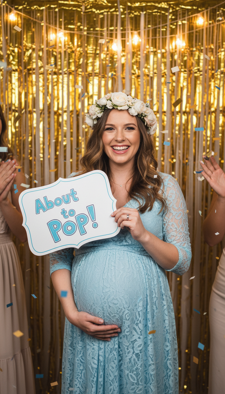 7. 'About to Pop' Themed Photo Booth