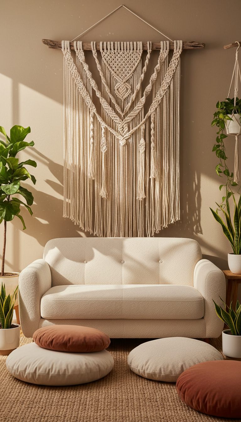 5. Add Texture with Woven Wall Hangings