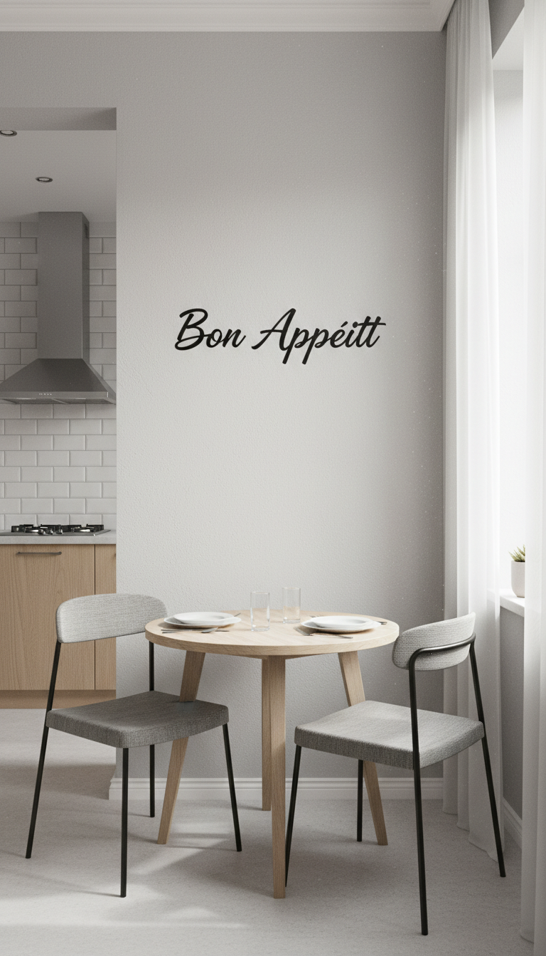 3. Elegant 'Bon Appétit' Script