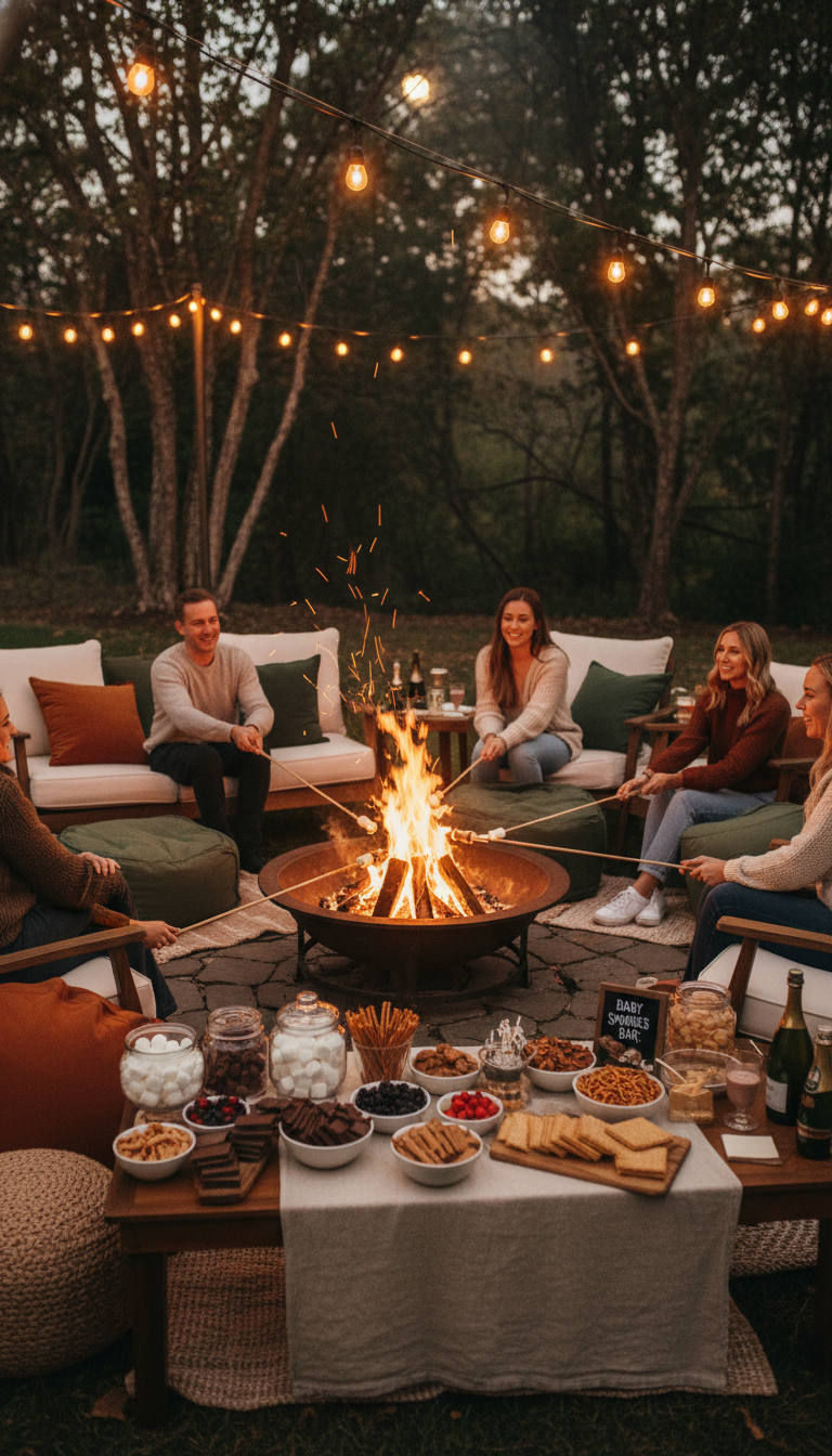12. Cozy Bonfire & S'mores Bar