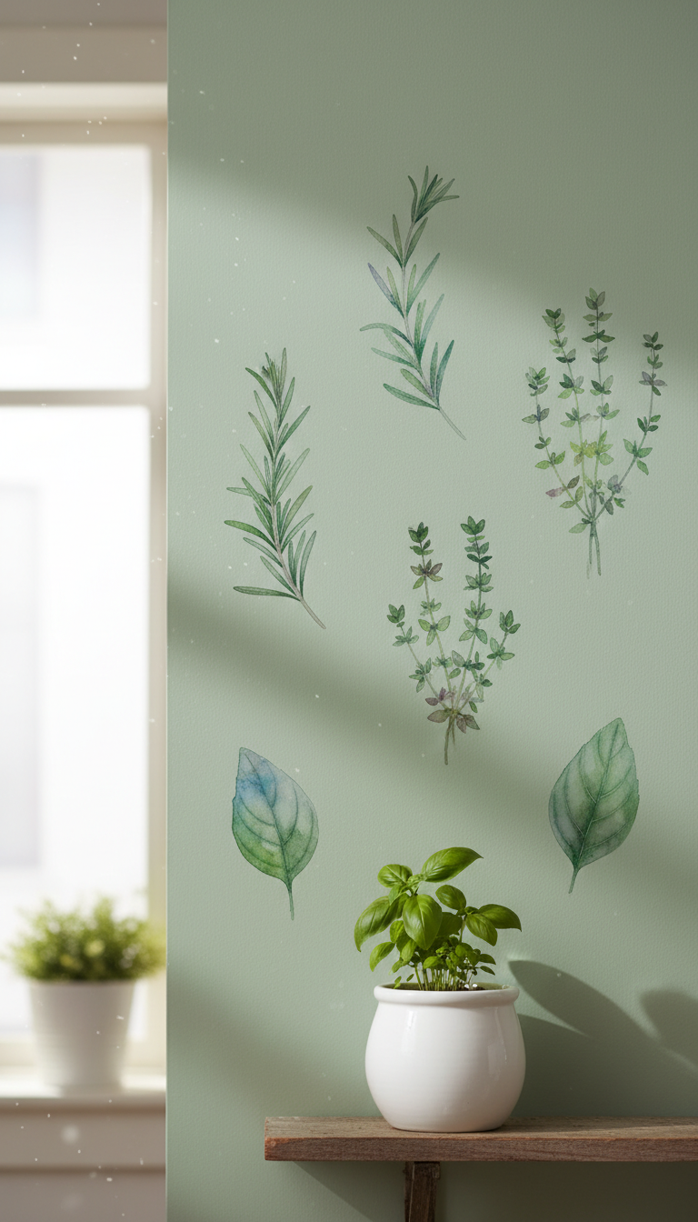 5. Delicate Botanical Herb Decals
