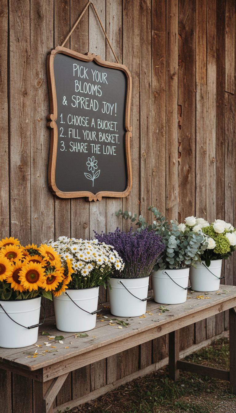 8. The 'Build-a-Bouquet' Bucket Bar