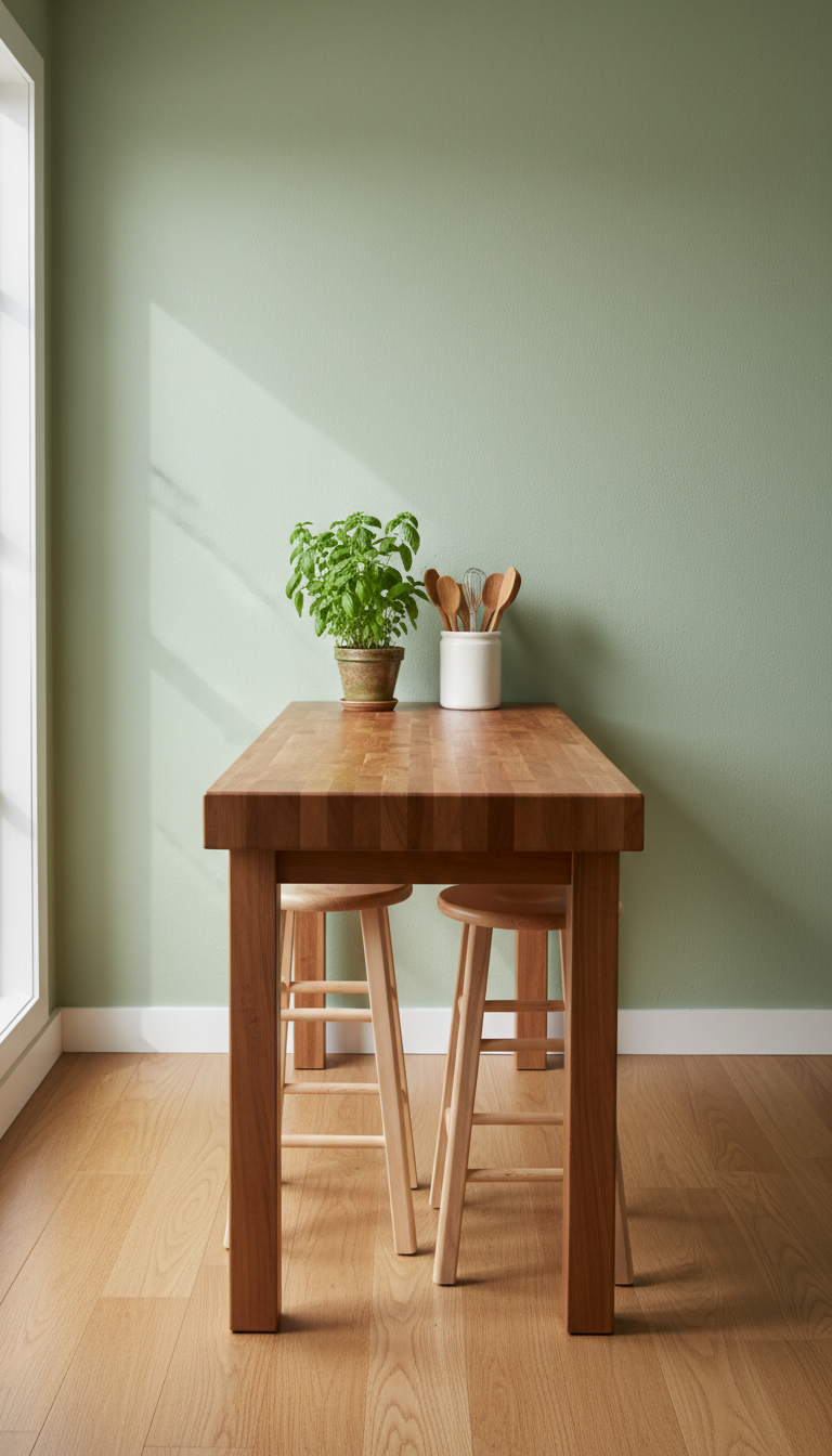2. The Warm & Welcoming Butcher Block Console