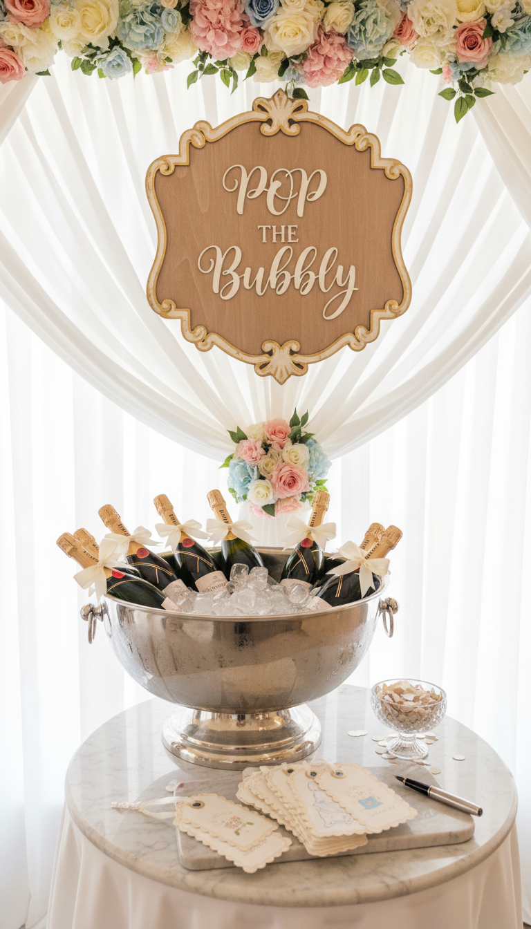12. 'Pop the Bubbly' Gift Station