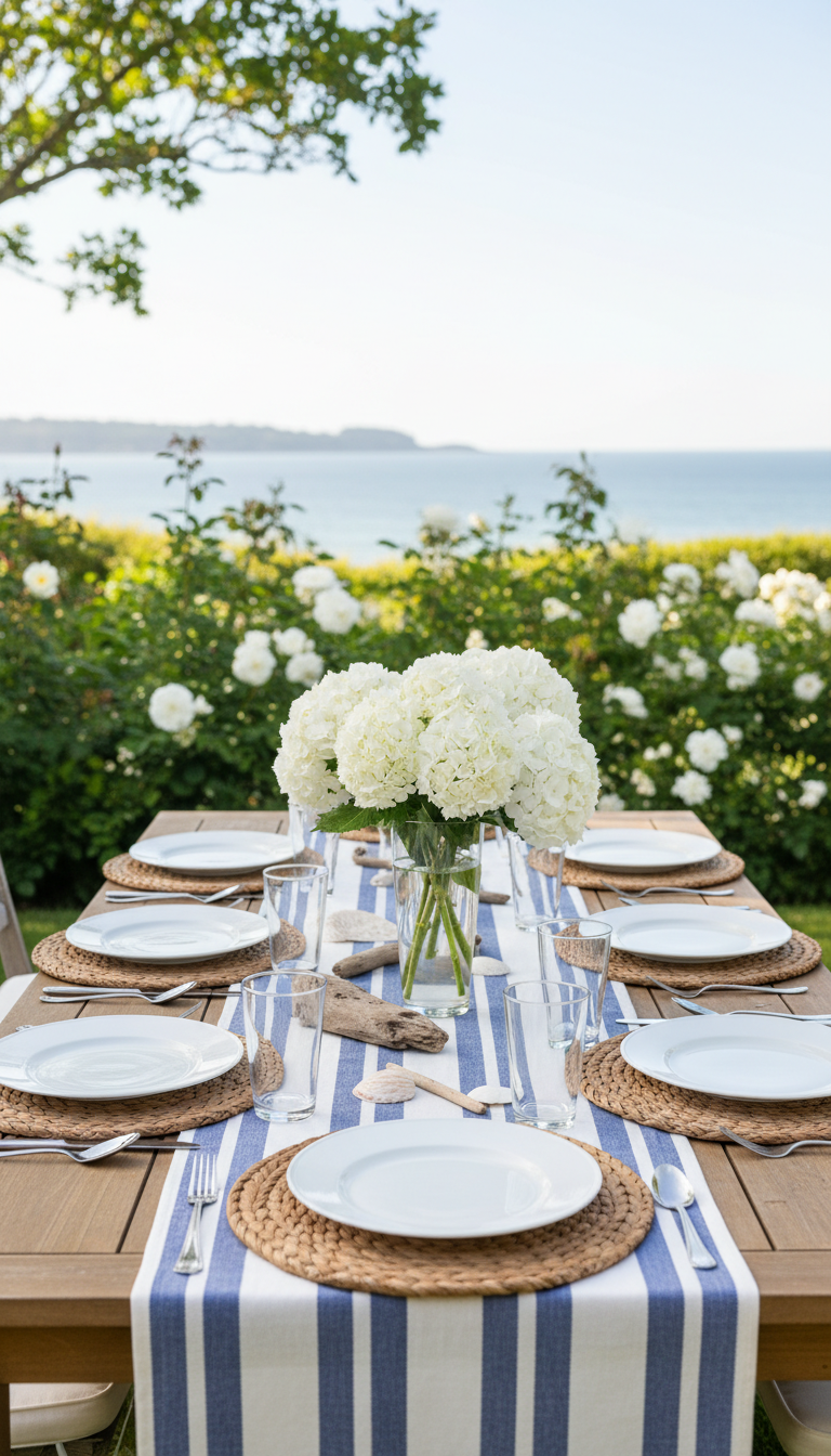 8. Coastal Grandmother with Blue and White