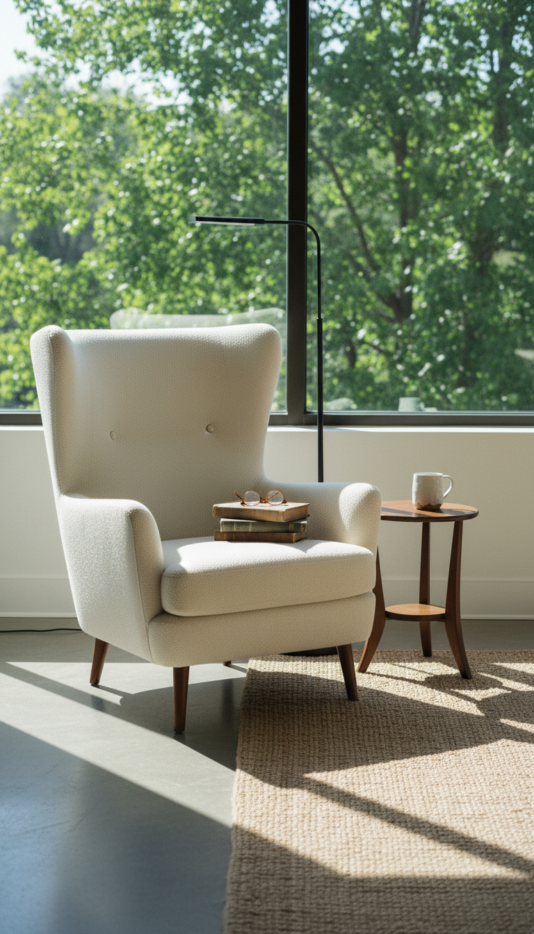2. Cozy Reading Nooks with High-Back Armchairs