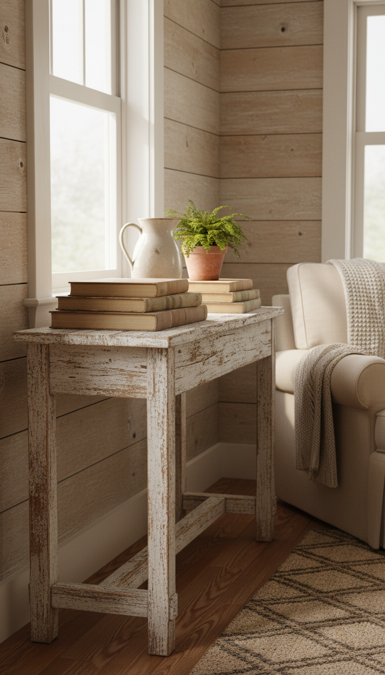3. Incorporate Distressed and Weathered Furniture