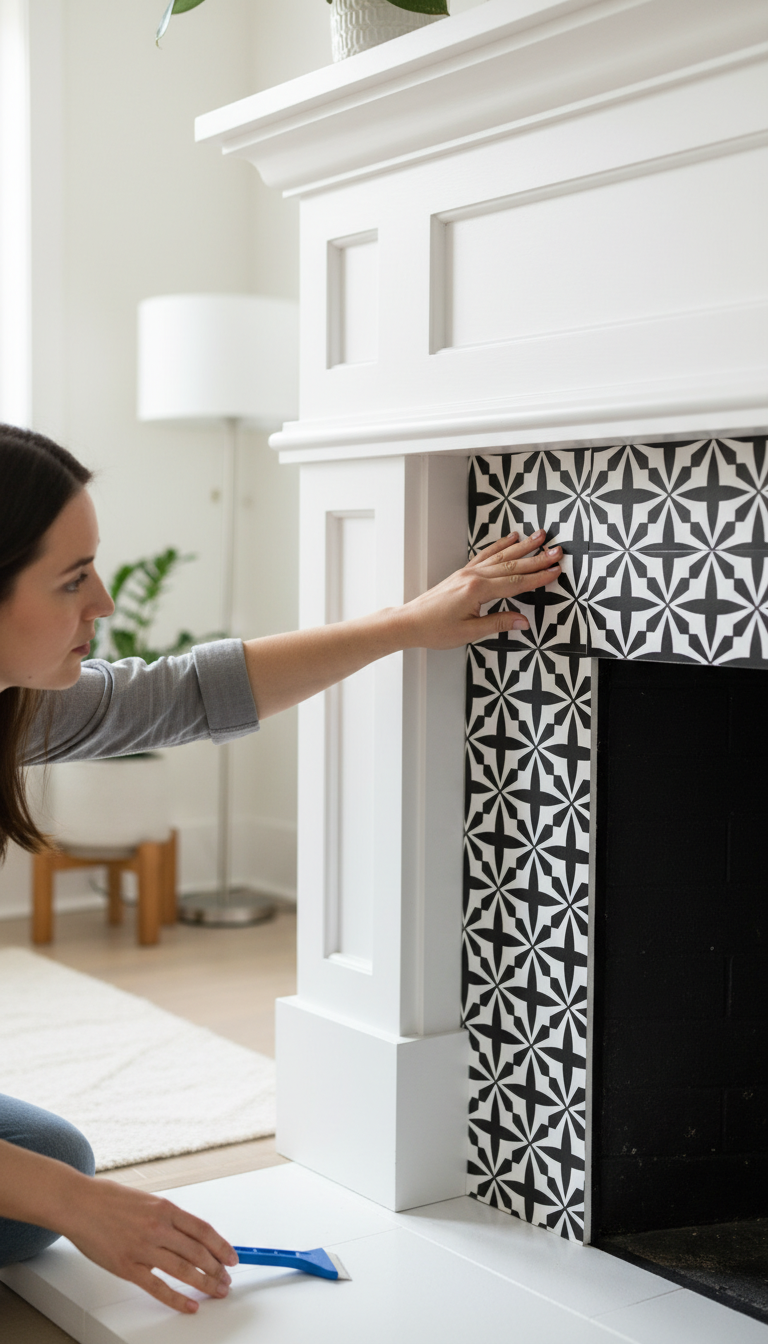 13. DIY Tile Makeover on a Budget