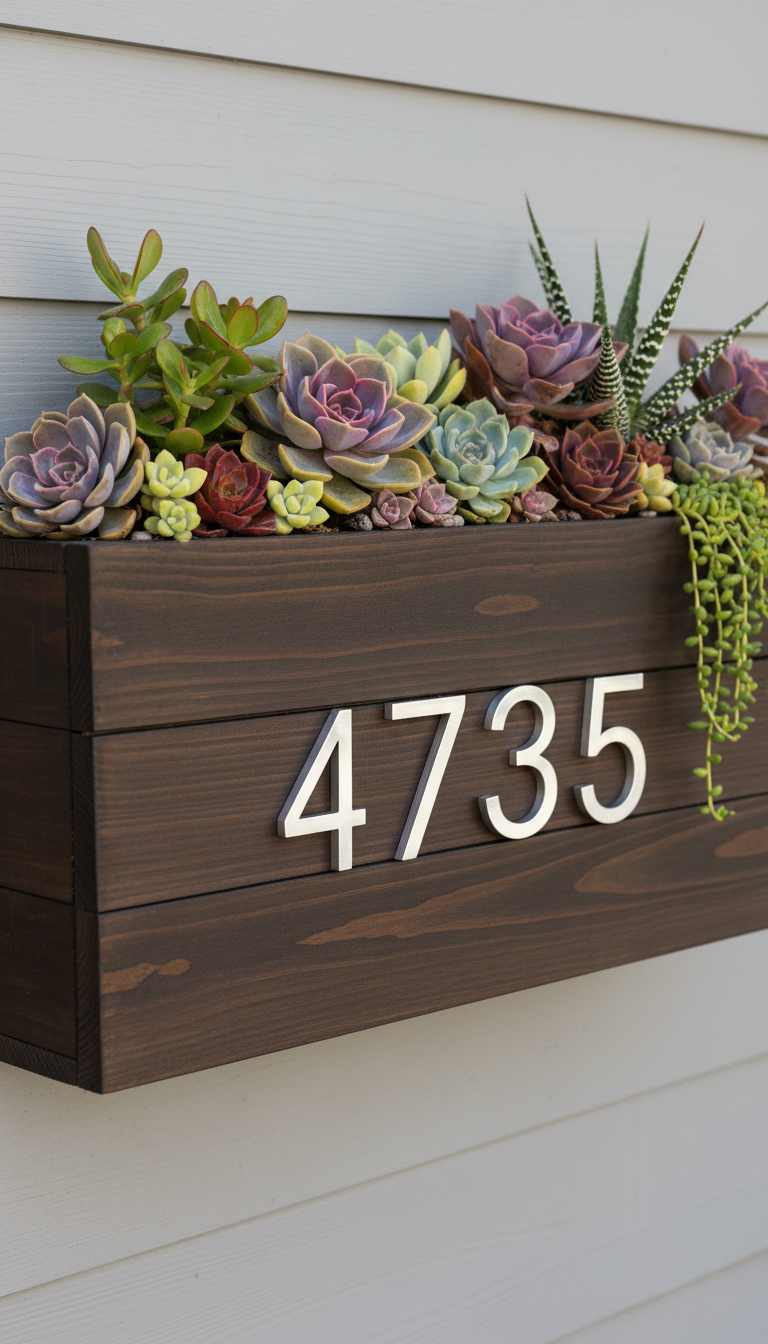 12. Build a Modern Address Number Planter