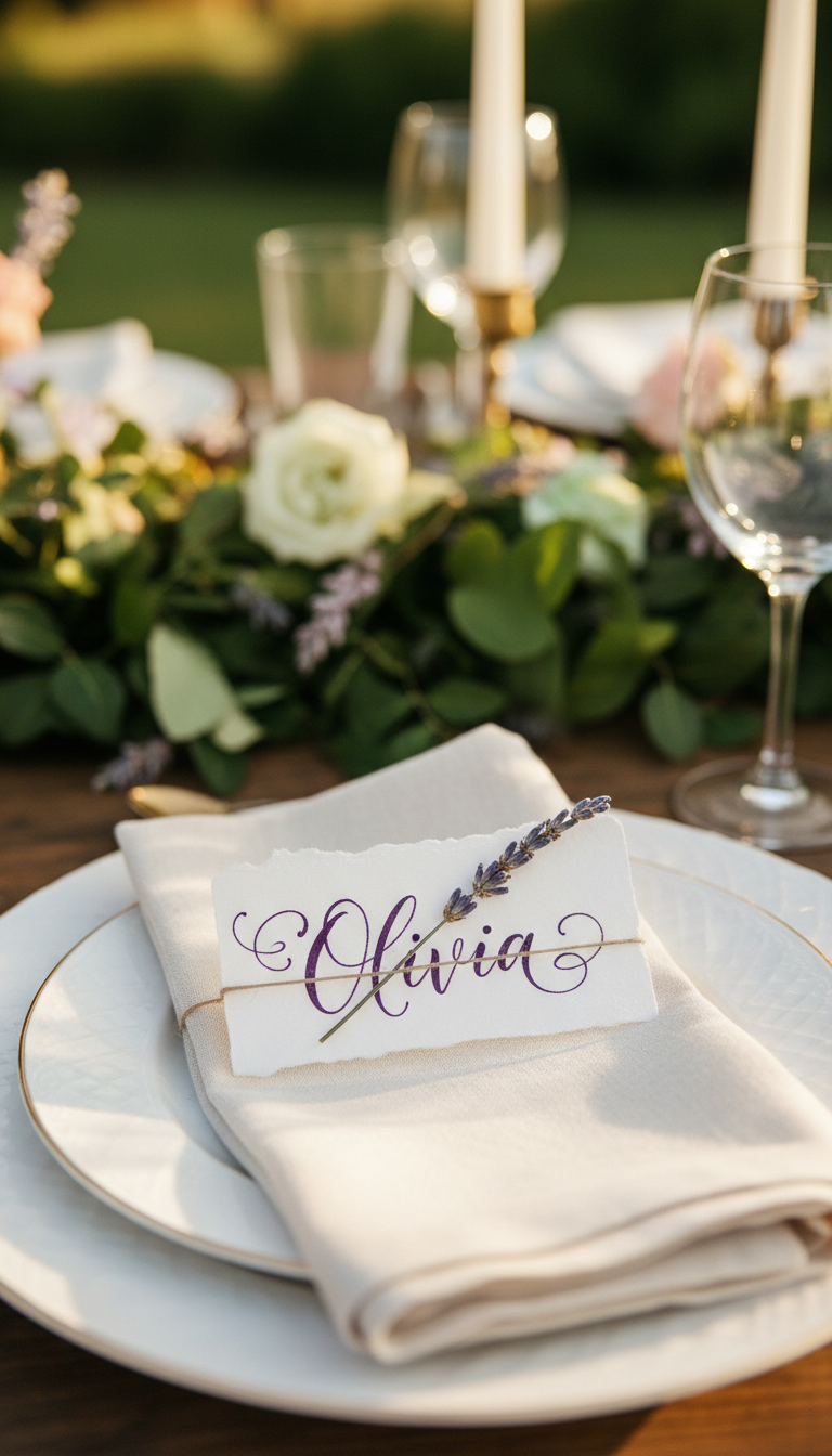 10. Personalized Place Cards and Details