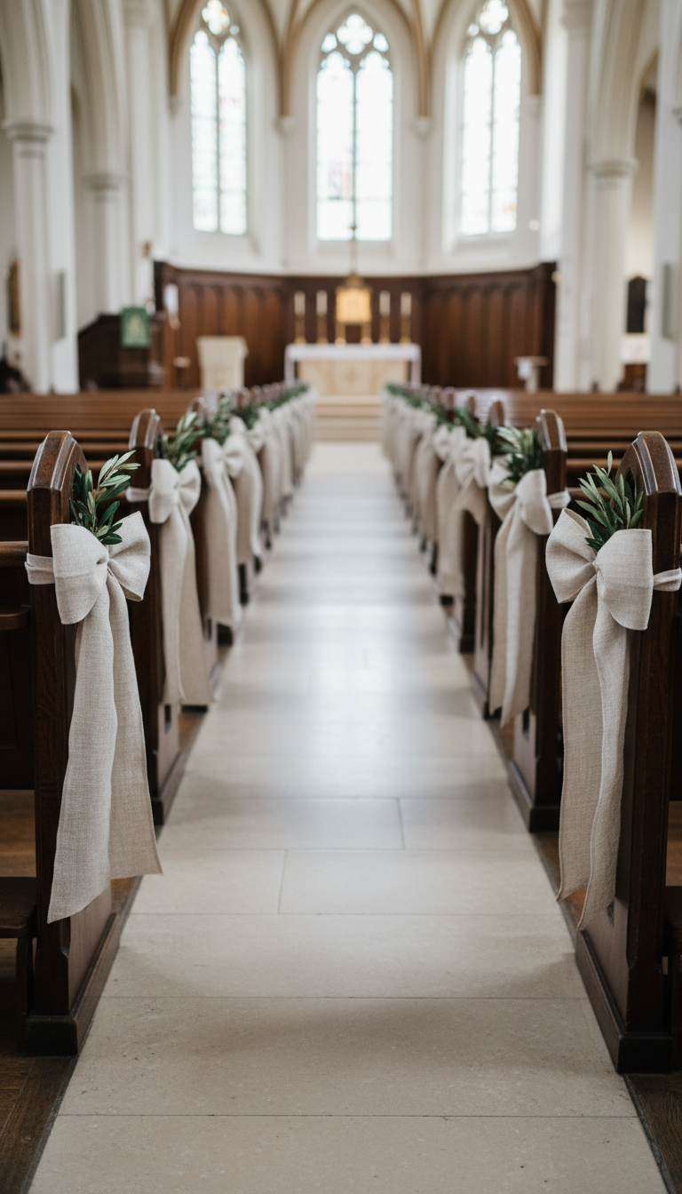 13. Simple and Elegant Pew Bows