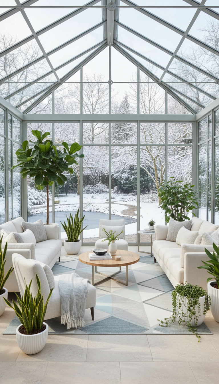 4. The Elegant Glass Sunroom Enclosure