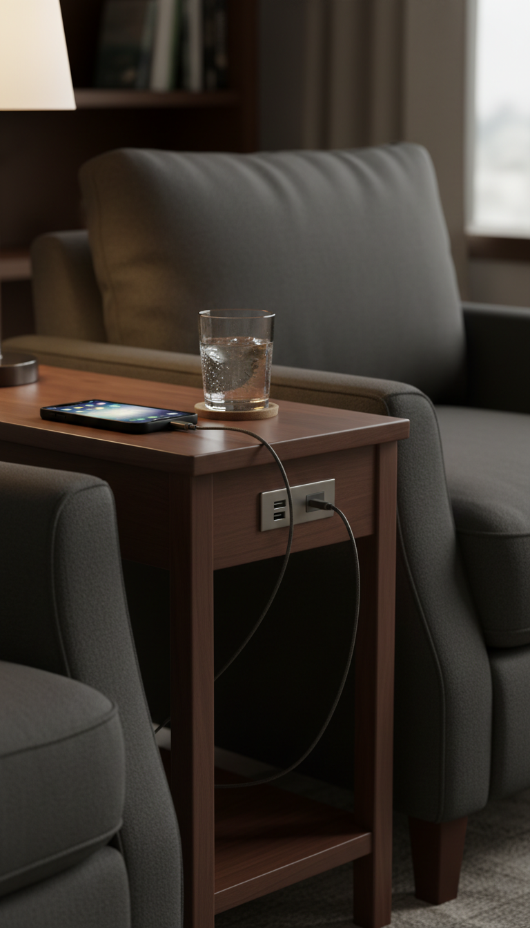 7. The 'Power' End Table with Charging