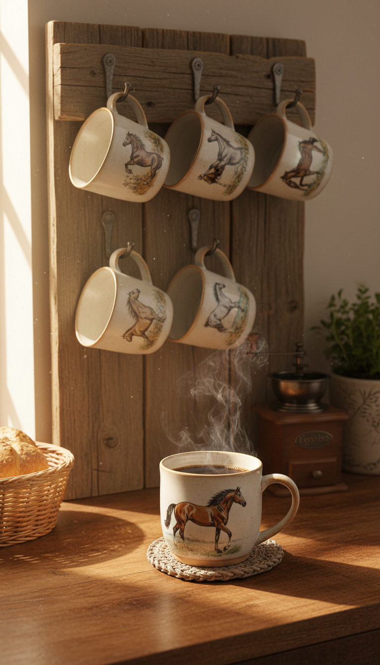 8. Equestrian-Themed Coffee Mugs