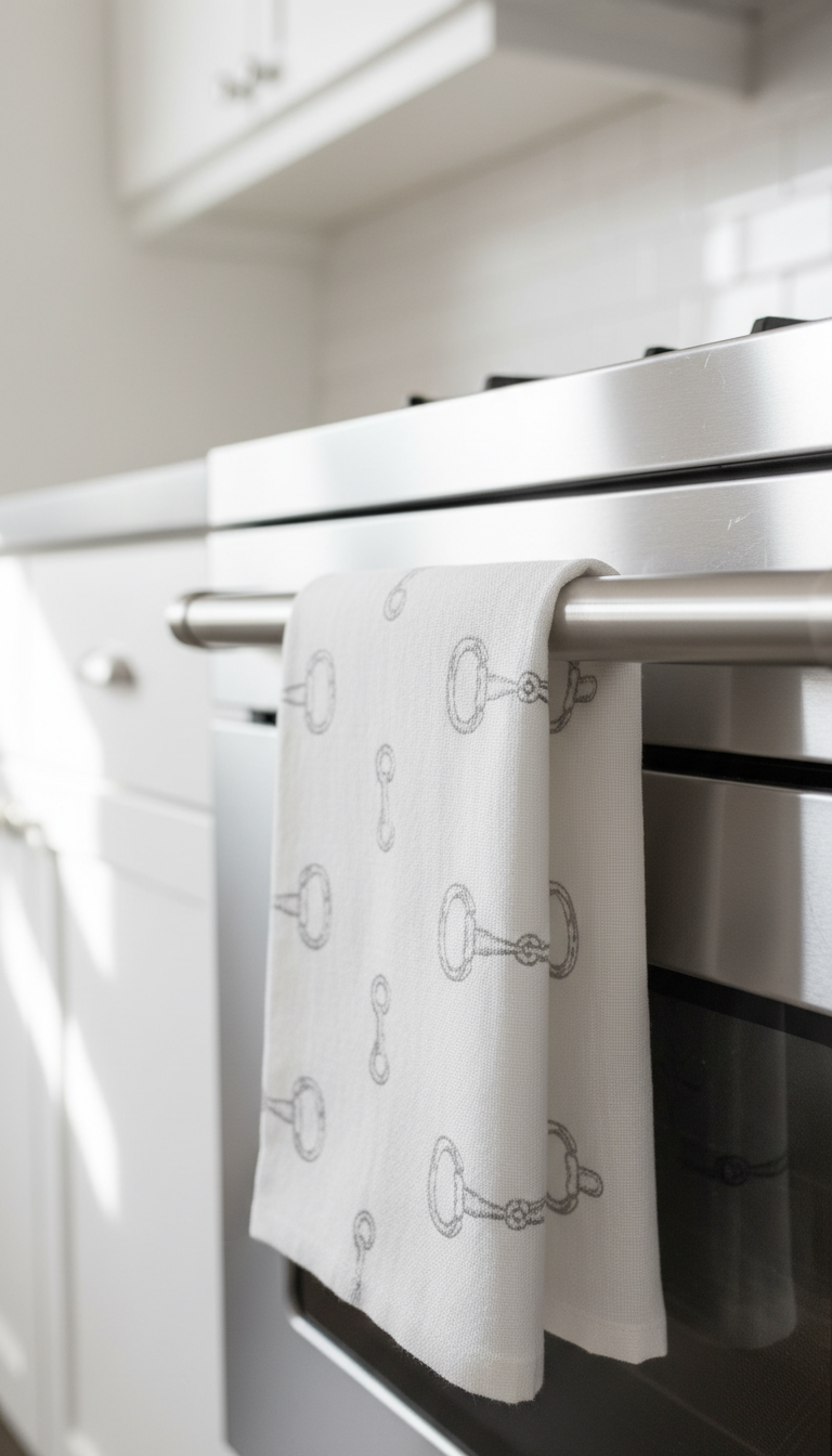 4. Subtle Horse-Patterned Tea Towels