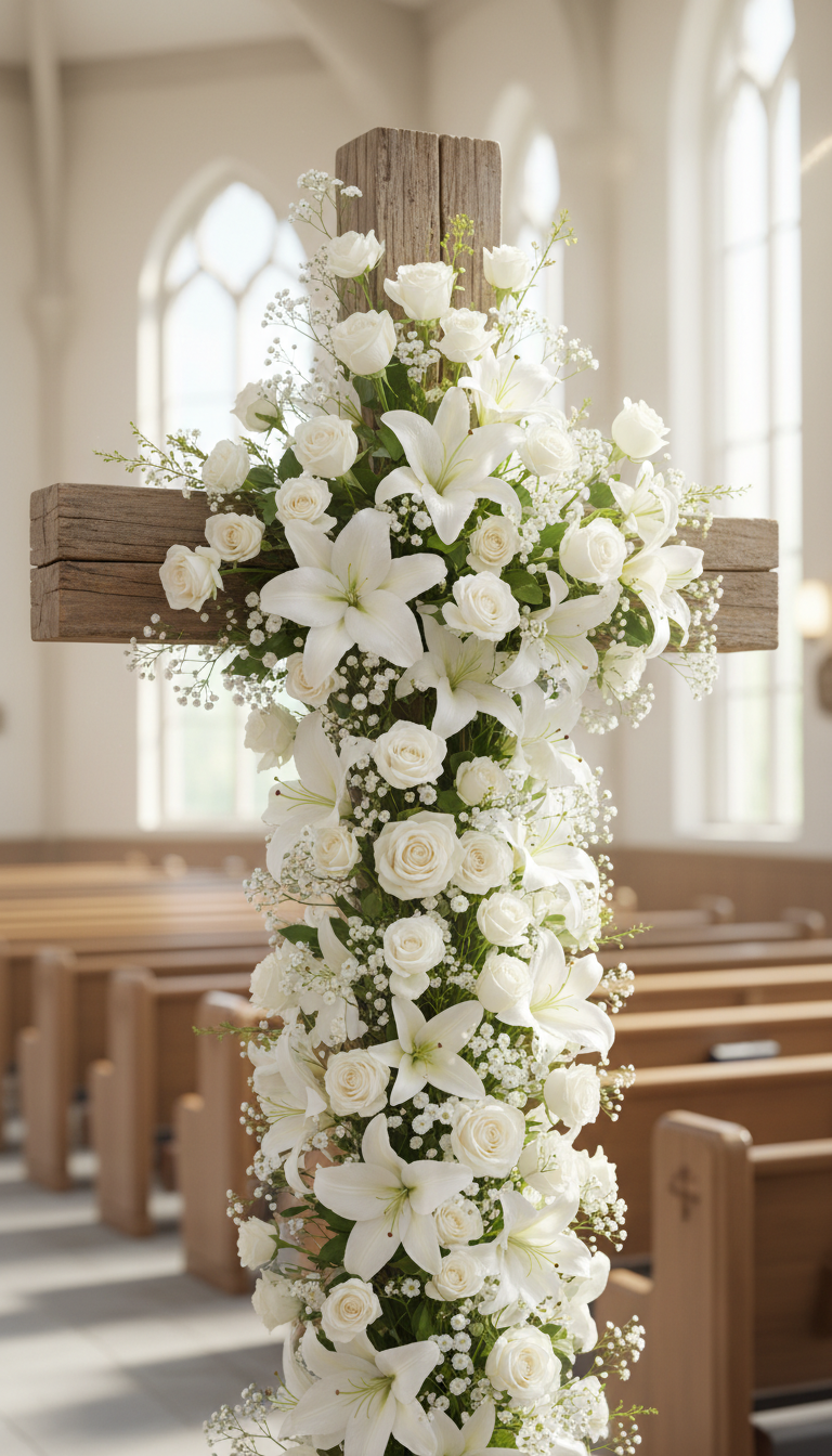 2. A Breathtaking Flowering Cross