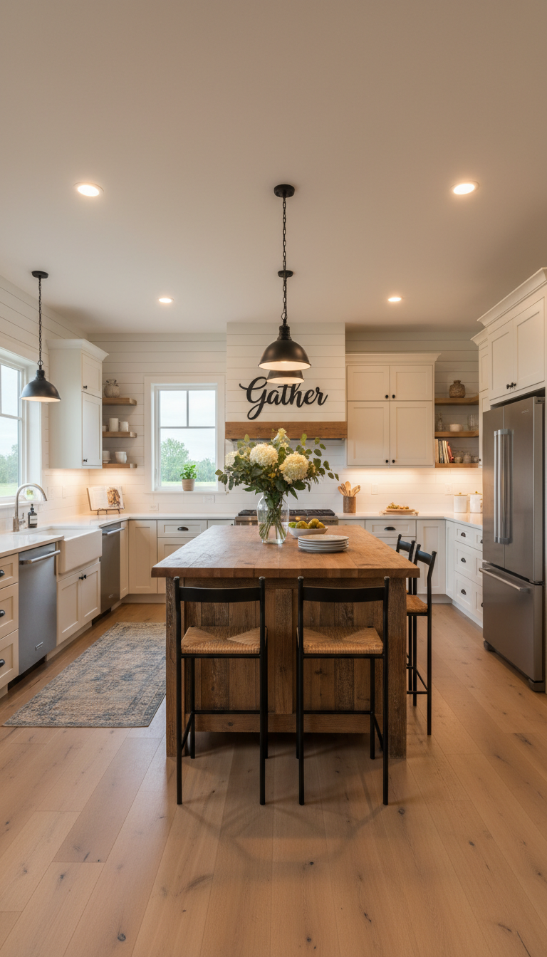 10. Heartwarming 'Gather' Wall Script