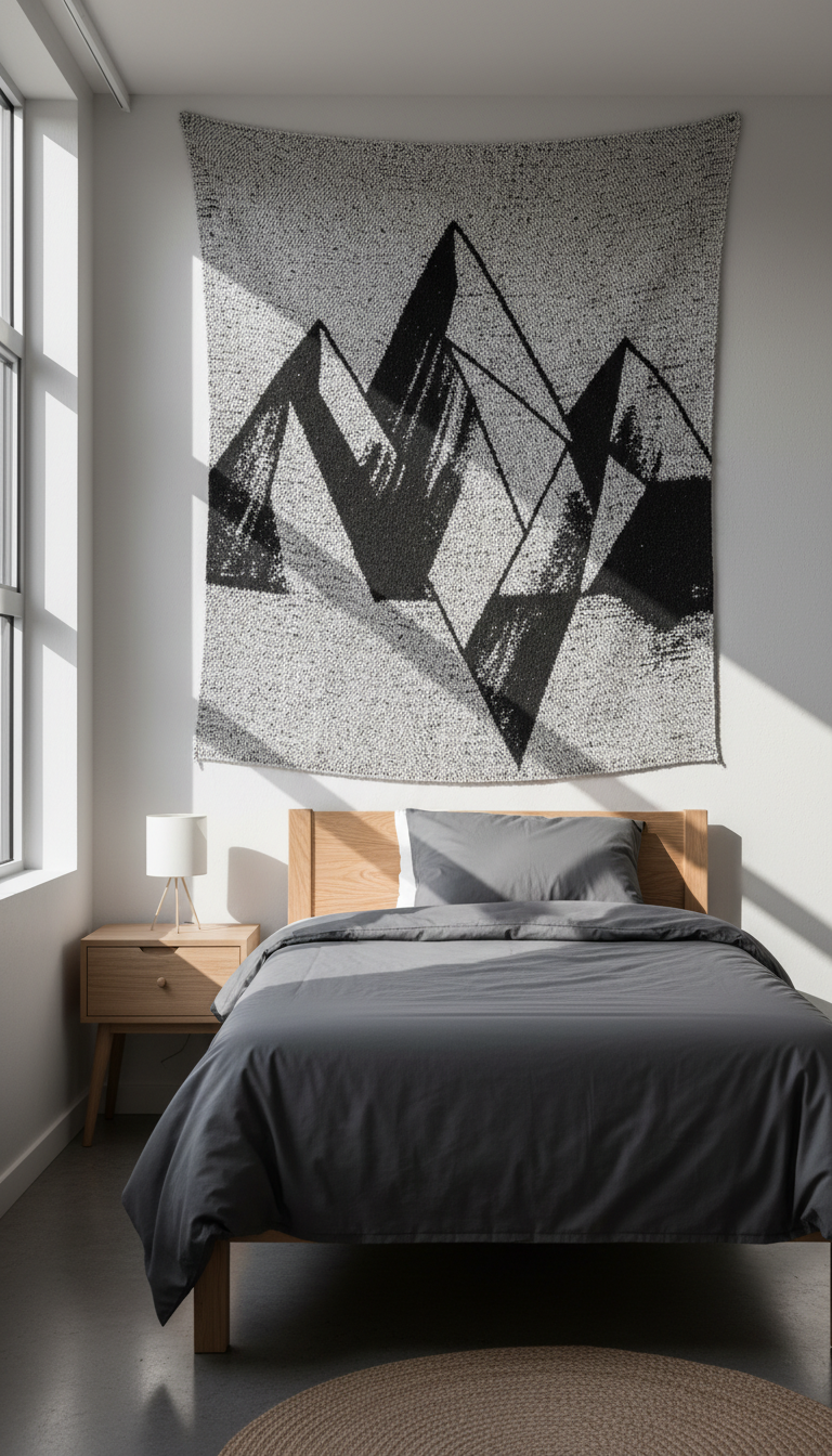 3. Cover Bland Walls with a Bold Tapestry