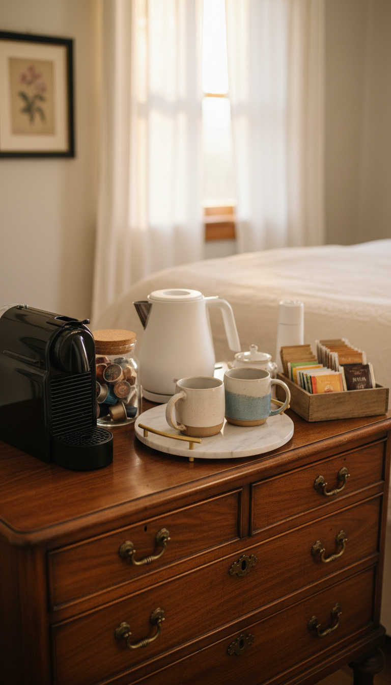 4. Set Up a Mini Coffee and Tea Station