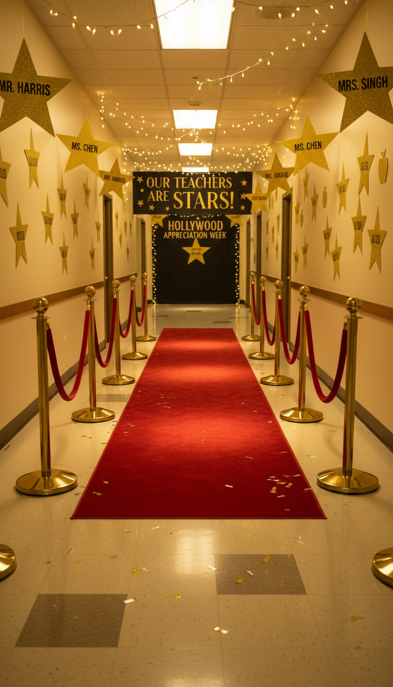 2. Our Teachers are Stars! (Hollywood/Red Carpet Theme)