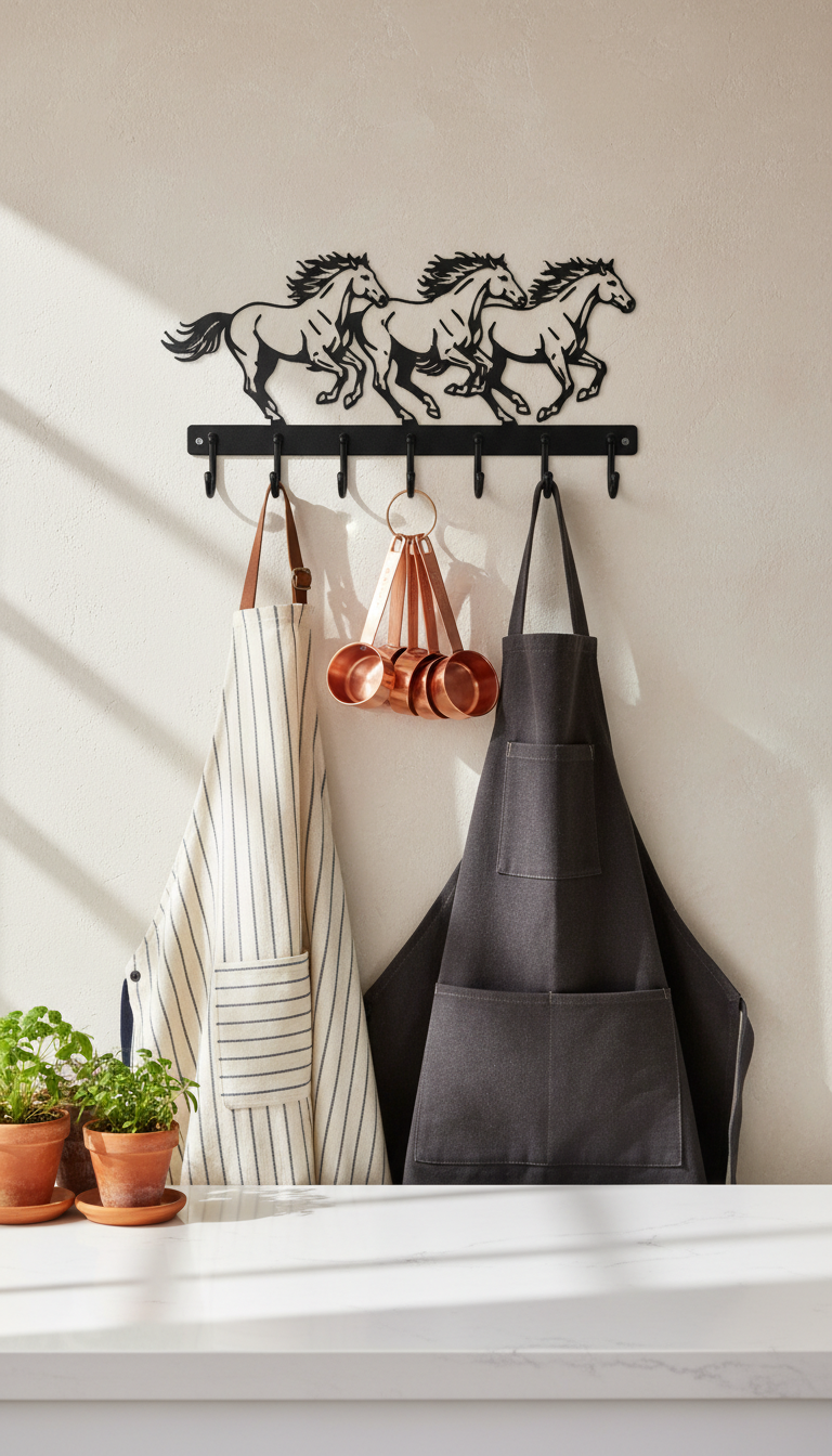 13. Running Horse Wall Hook Rack