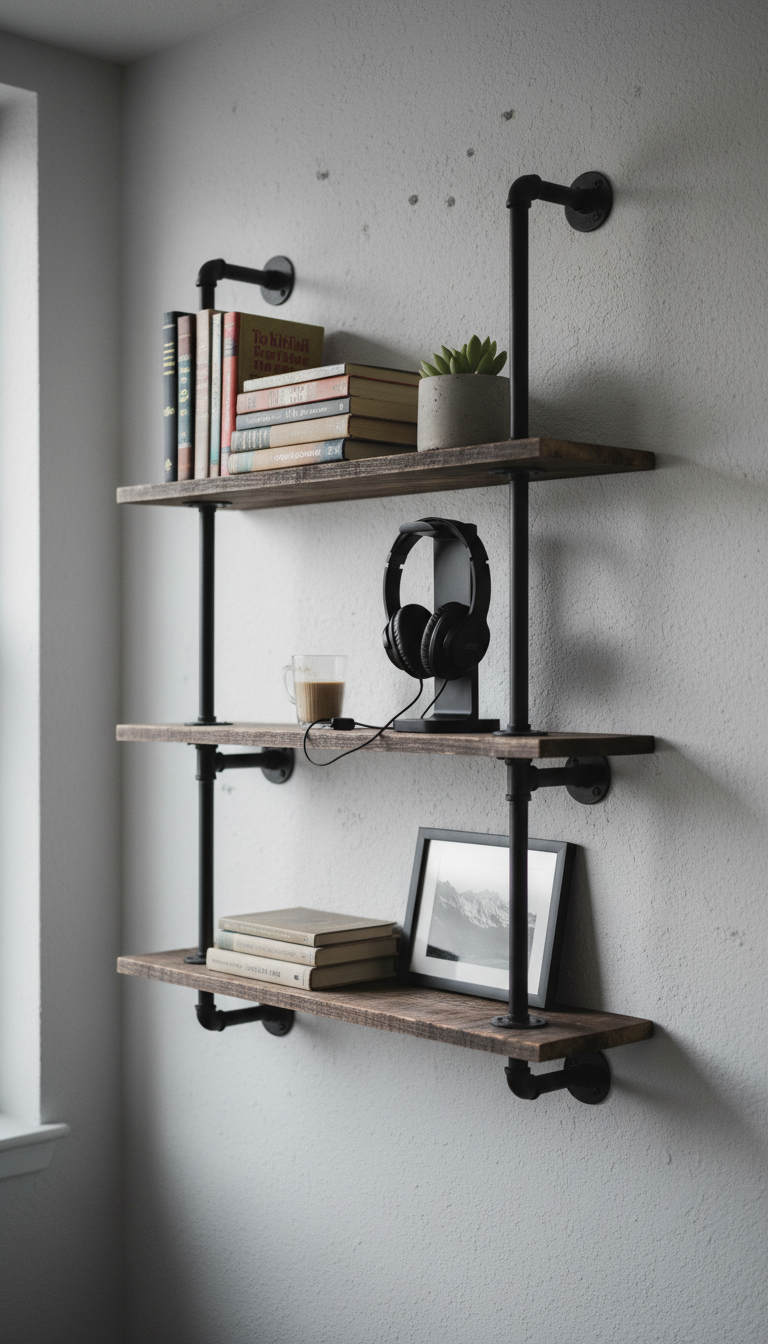 1. Go Industrial with Open Shelving