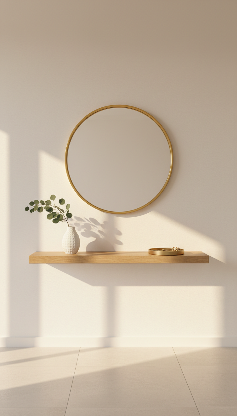 1. Hang a Statement Mirror to Create Depth