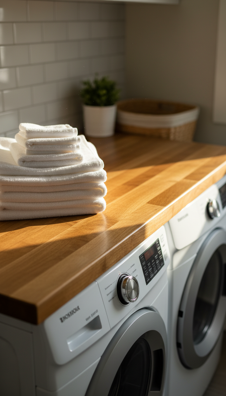 3. Create a Folding Station with a Butcher Block Countertop