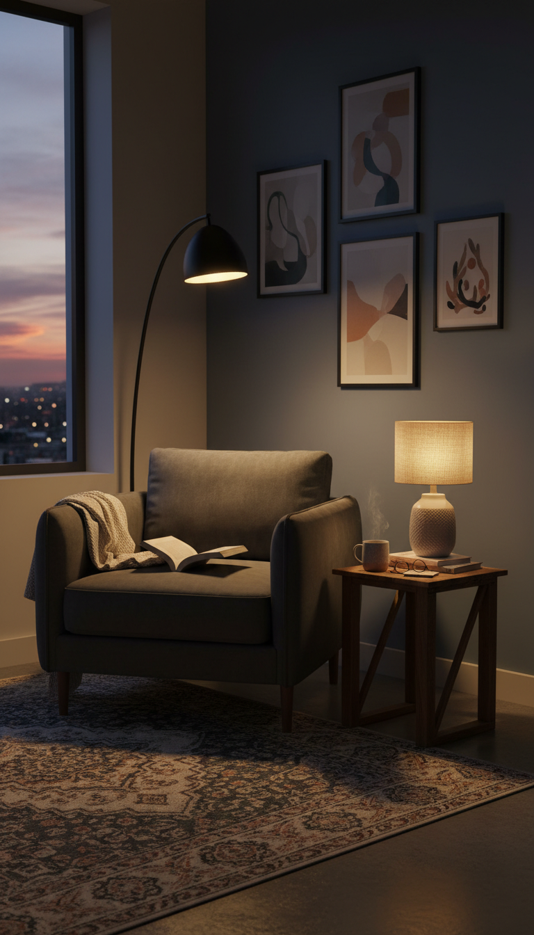 7. Layer Your Lighting for Warmth and Height