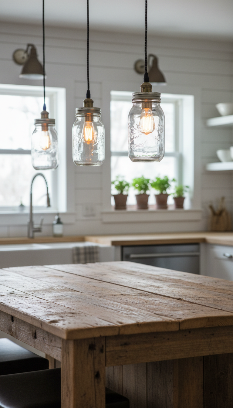 7. Repurpose Mason Jars for Lighting and Decor