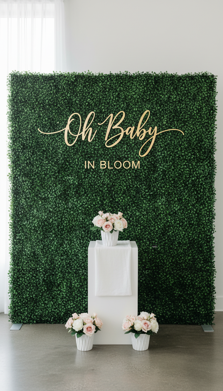 4. The Chic Minimalist Greenery Wall