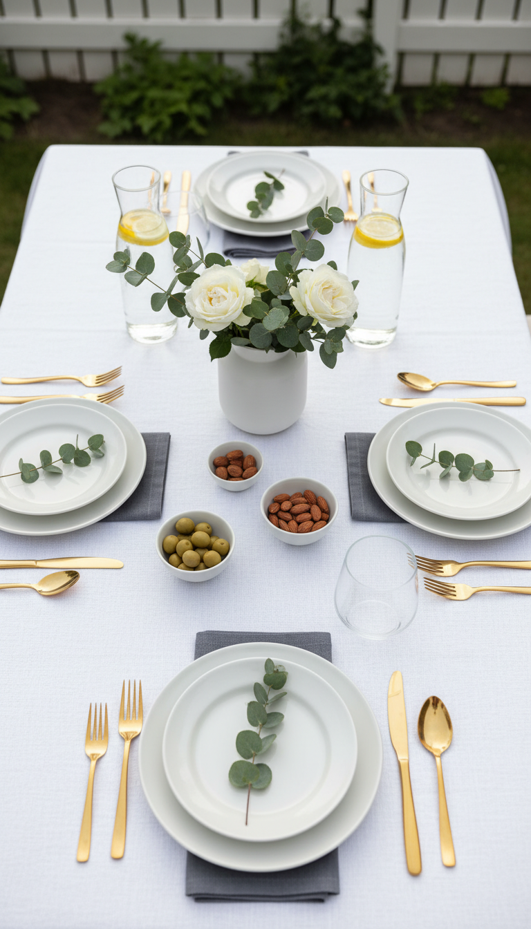 4. Minimalist Scandi with Clean Lines and Greenery