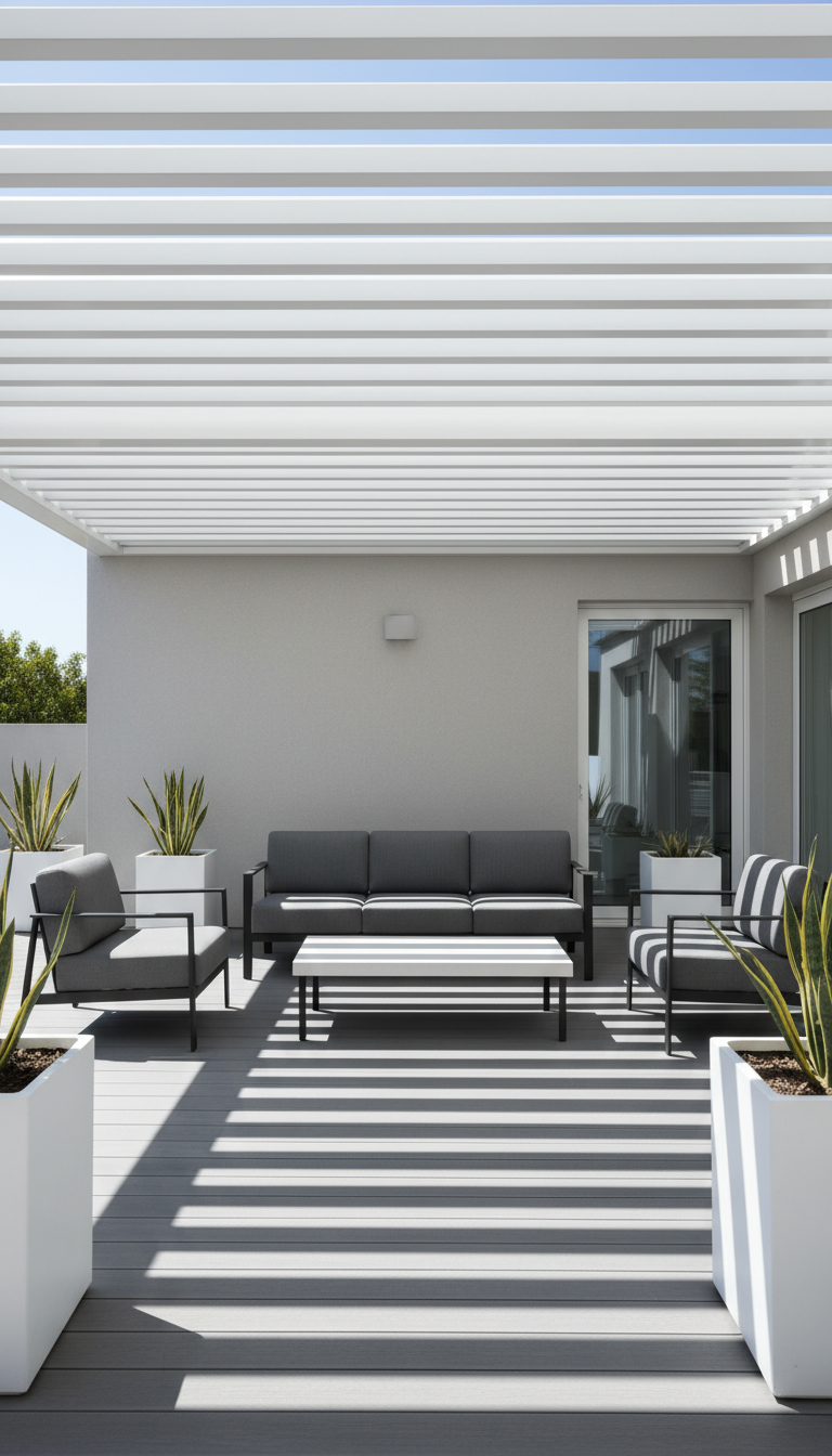 9. The Sleek Louvered Roof System